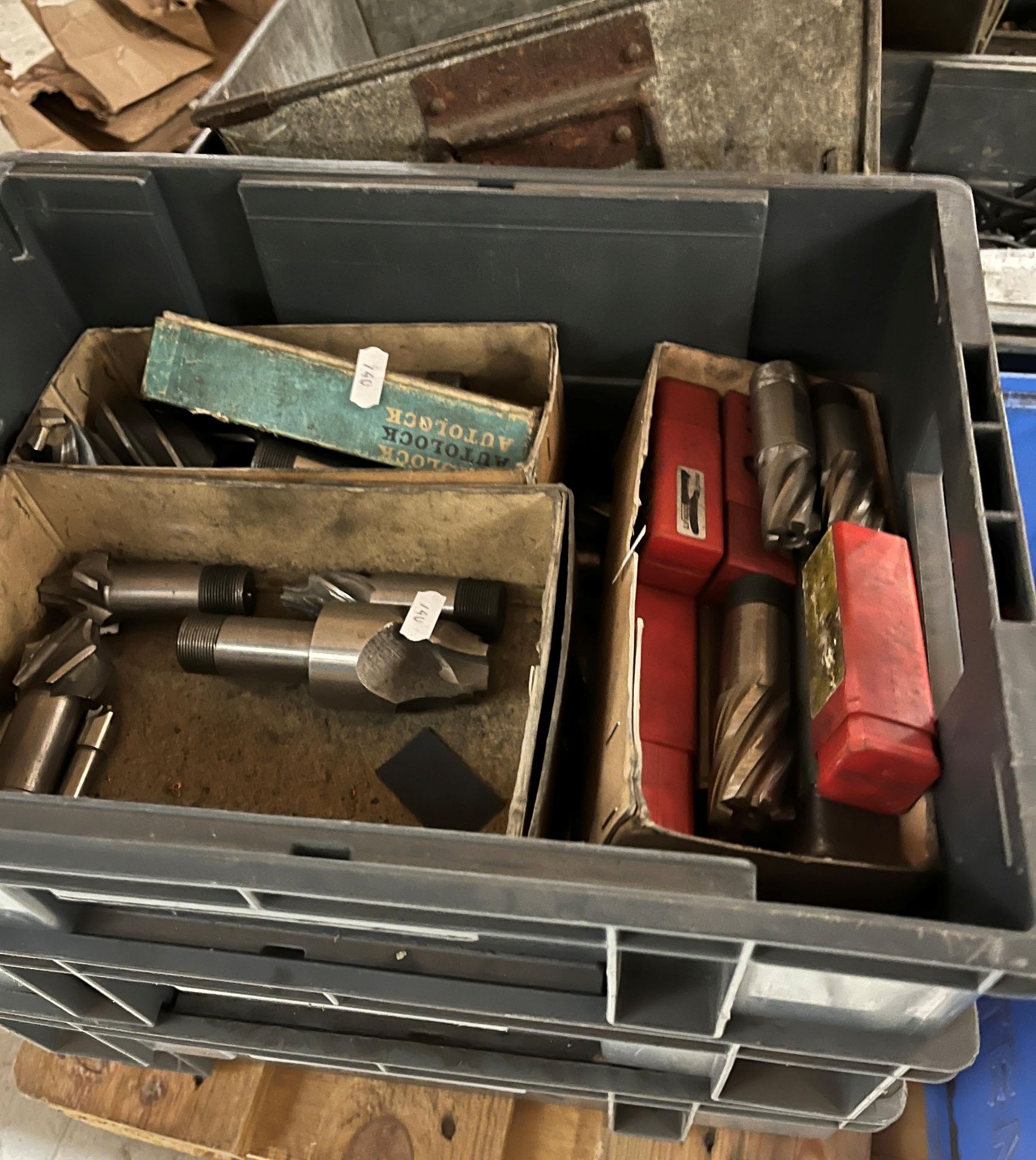Contents to pallet - a quantity of HSS drill bits, grease guns, steel pipe clamps, - Image 7 of 7