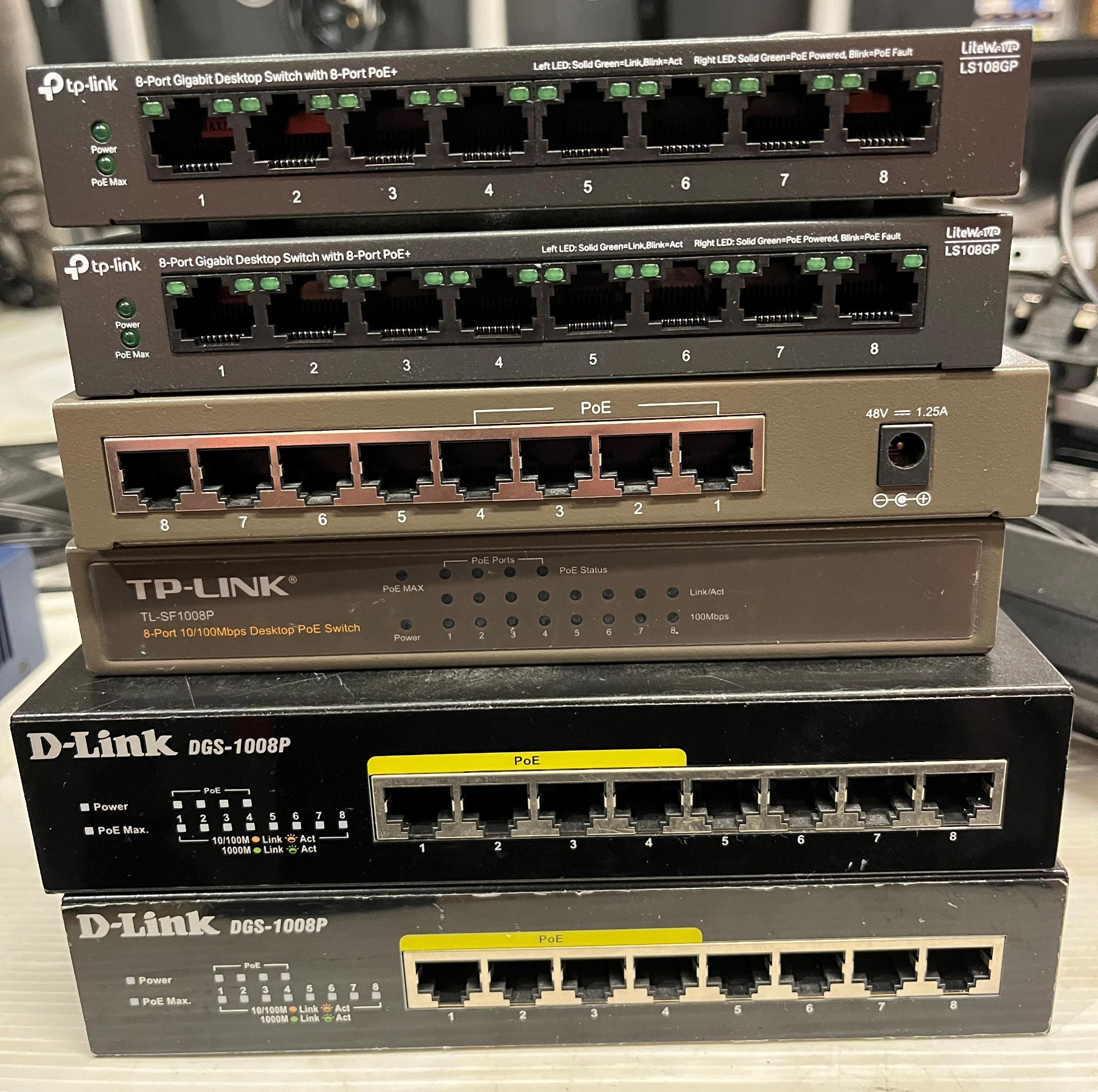 2 x Tp-Link 8-port gigabit desktop switches,