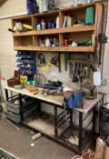 1 x steel work bench and contents - a Record No.
