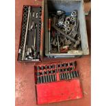 A cased set of impact wrench sockets, a part Britool socket set,
