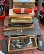 Approximately 16 x assorted micrometers including vintage Moore & Wright set, a Mitutoyo set,