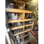 2 x items (contents to wall rack) - large quantity of nuts, bolts, nails, screws,