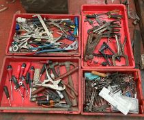 A large quantity of assorted hand tools by MAC - vice grip, mould grips, Facon & Mac screwdrivers,