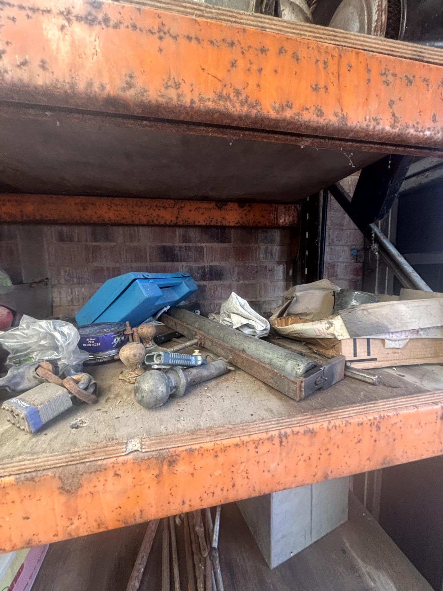 Contents to 3 x shelves - assorted hand tools, electric Power G router (240v), Britool sockets, - Image 9 of 13