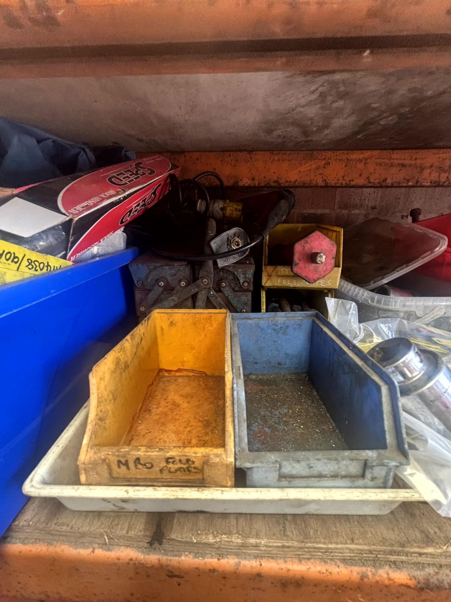 Contents to 3 x shelves - assorted hand tools, electric Power G router (240v), Britool sockets, - Image 4 of 13