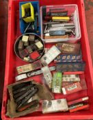 A large quantity of lathe cutting bits including carbide/chamfer inserts by Seco, Sandvik,