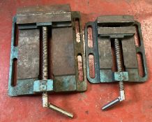 2 x No.6 Drill Press Vices with 6 inch jaws and a No.
