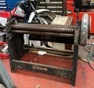 1 x E J Edwards London metal manual folding machine,