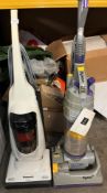 Panasonic MC-E470 upright vacuum cleaner with attachments and a Dyson DC04 upright vacuum complete