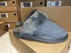 10 x pairs of ONY wool slippers in grey size 4 (CWH Ref: L01)