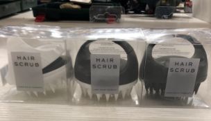 Approx 252 x hair scrubs on black and white, black and black,