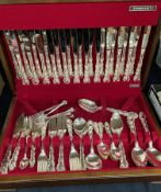 A 118 'Community' canteen of cutlery in fitted mahogany case,