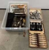 A set of six 19th Century silver hallmark handled dessert knife and forks (12),