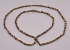 A 9ct gold 19" vintage chain approximate weight 6.