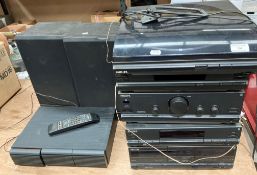 A Phillips stereo stacker system complete FP320 semi automatic turntable,