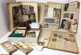 Twenty plus items - four 1940s & 50s press cutting scrap books three on film stars and one on