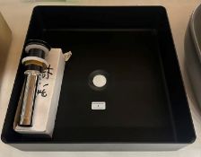 MATT BLACK COUNTERTOP BASIN WITH MATCHIN