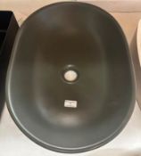 GREY OVAL COUNTERTOP BASIN 480x350MM (CW