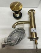 BRUSH BRASS INDUSTRIAL STYLE BASIN TAP A