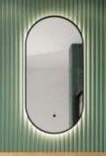 EX DISPLAY 800x500MM BLACK RIMMED PILL S