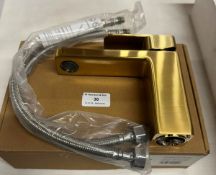 NEW BOXED BRUSHED BRASS BASIN MIXER TAP