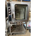 Zanussi stainless steel combination oven on single tier stand model FVC/E 10L 3 phase (Mezz)