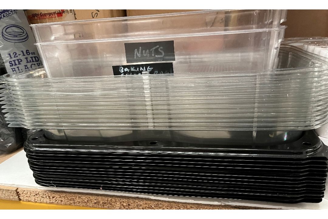 Contents to rack a quantity of café sundries to include plastic coffee cup lids, - Image 3 of 5