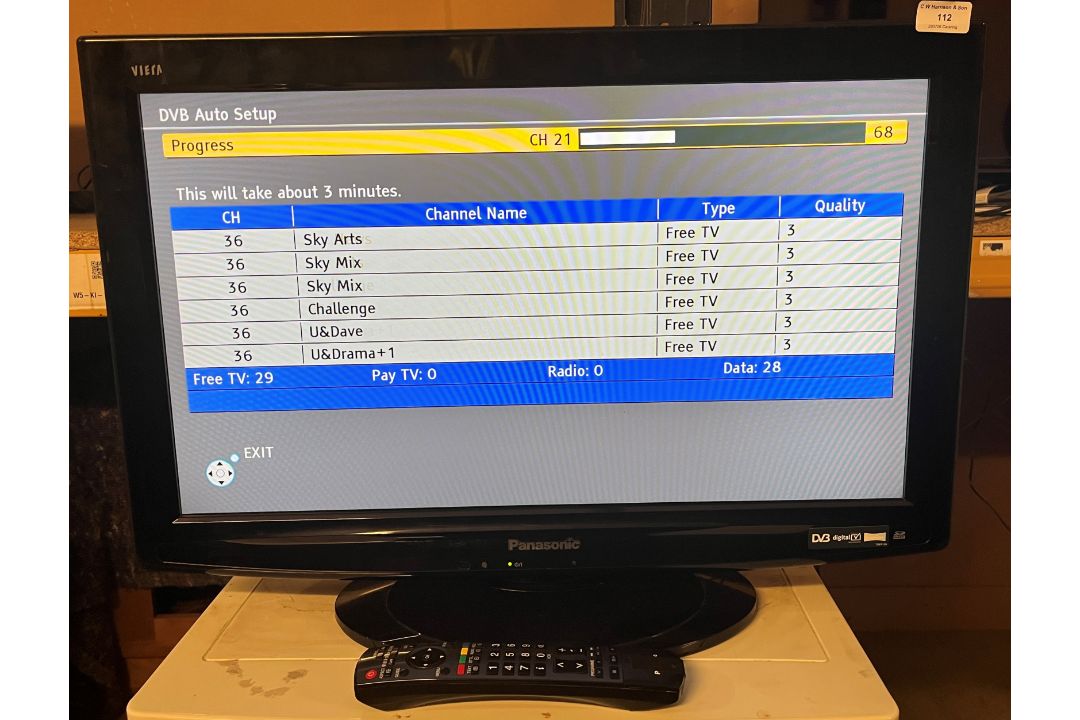 Panasonic 26" LCD TV model TX-L26C10B comes with power lead and remote (CWH Ref: PO) - Image 1 of 2