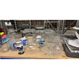 4 x 3 tier cake stands, an assortment of milk jugs, other cake stands,