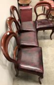 A set of four Victorian mahogany balloon back dining chairs (CWH Ref: MA5)