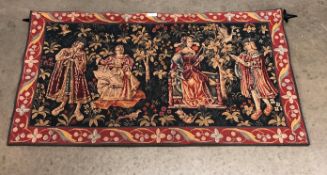 A cotton French style wall hung tapestry,