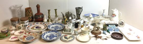 Sixty mainly ceramic items - Minton Marlow oblong plate 29 x 14cm,