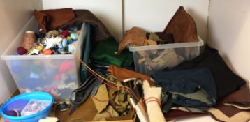 Wool, cottons, leather,