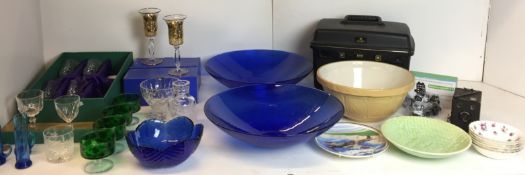 Twenty-five items - set of four Waterford Penrose wine glasses in box for six,