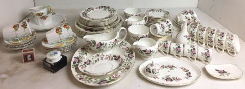 Seventy-eight items - nineteen pieces of Royal Stafford orange, yellow,