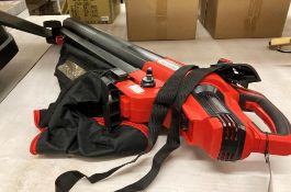 An Einhell Venturro cordless garden blower complete with bag but no charger cable (CWH Ref: J08)