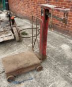 Avery platform scales, together with a Flymo Venturer Turbo 350 mower, 240v (not tested,