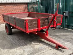 Red agricultural trailer, 1.9m x 3.