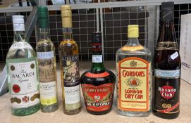 A one litre bottle of Gordon's Special London Dry Gin 47.3% volume, a 24.6 fl.