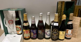 A collection of seven bottles of beer brewed to celebrate royal and other events,