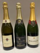 A 75cl bottle of Bollinger Special Cuvée Champagne,