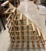 A 33-bottle wood waterfall wine rack (CWH Ref: AA05F)
