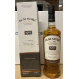 A 700ml bottle of Bowmore Islay Single Malt Scotch Whisky No.