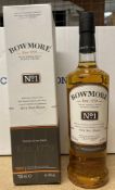 A 700ml bottle of Bowmore Islay Single Malt Scotch Whisky No.