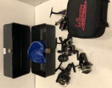 5 x Assorted fishing reels including Team Daiwa TDX 2508 with three spools,