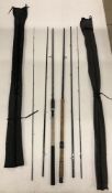 A Maver 'Match This' dual action float 13' three piece rod in a bag and a Daiwa carbon 'Cavalier2'