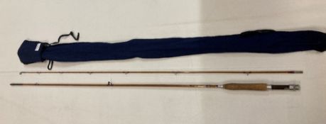 A vintage 'Alan Riddell 8' #5 split cane two piece fly fishing rod in a bag (CWH Ref: W+X04)