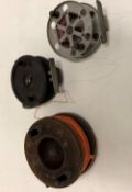 3 x Vintage fishing reels including Allcock 'Aerialite',