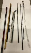 A Middy composite extra strong design 3m two section 'Shock Stikk' with spare main pole and Middy