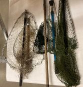 5 x Assorted fishing nets and poles (CWH Ref: U03)